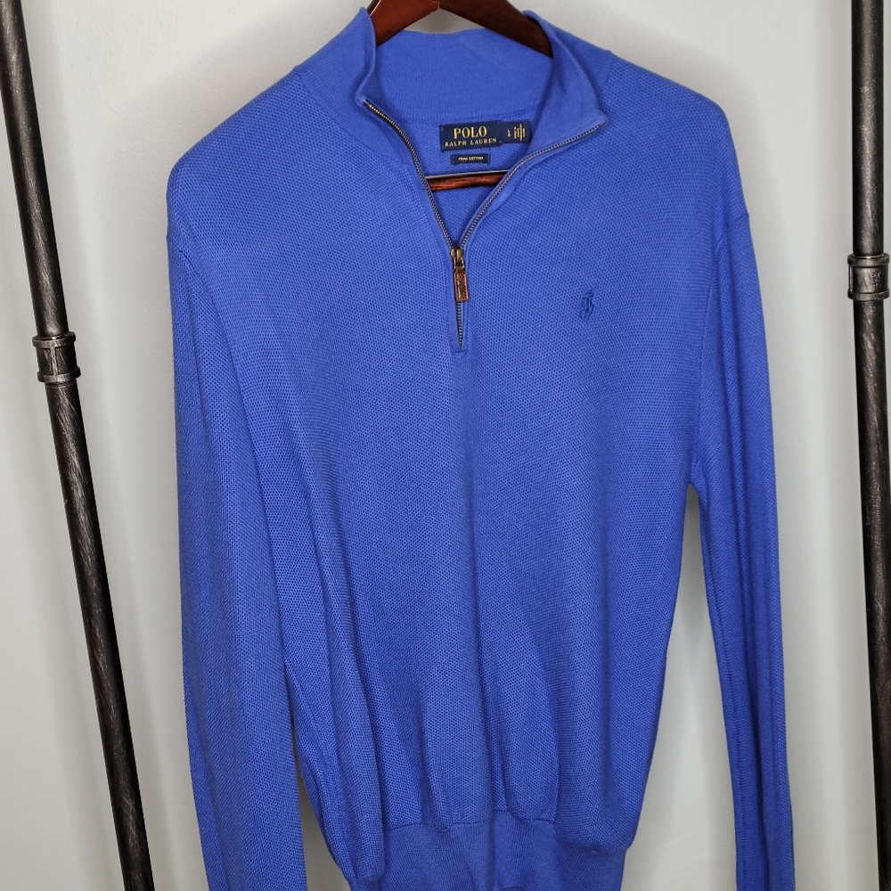Blue 1/4 zip sweater Polo Ralph Lauren